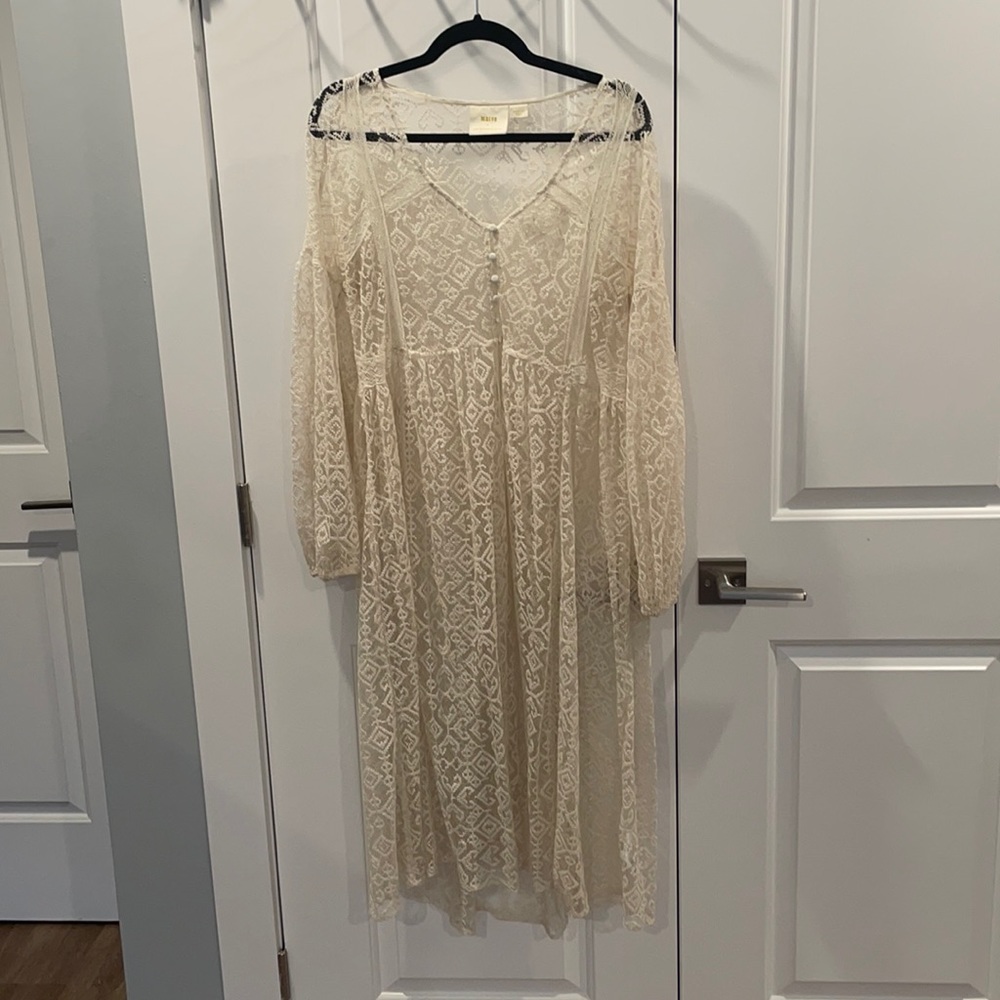 Anthropologie Lace Maxi Duster